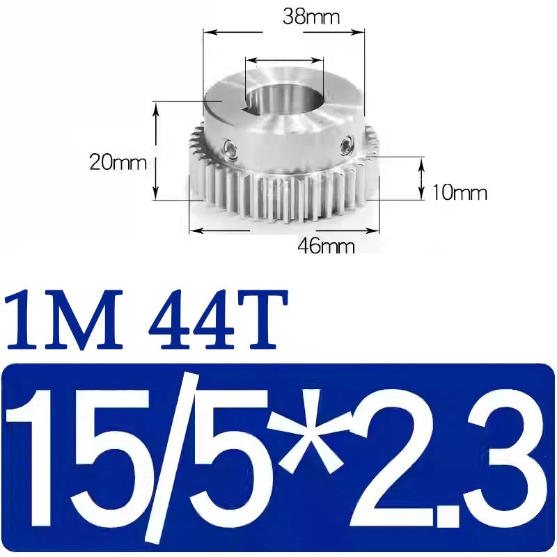 Spur Gears 1M Transmission Gear With Step Stainless Steel Motor Gear 32~50 Teeth