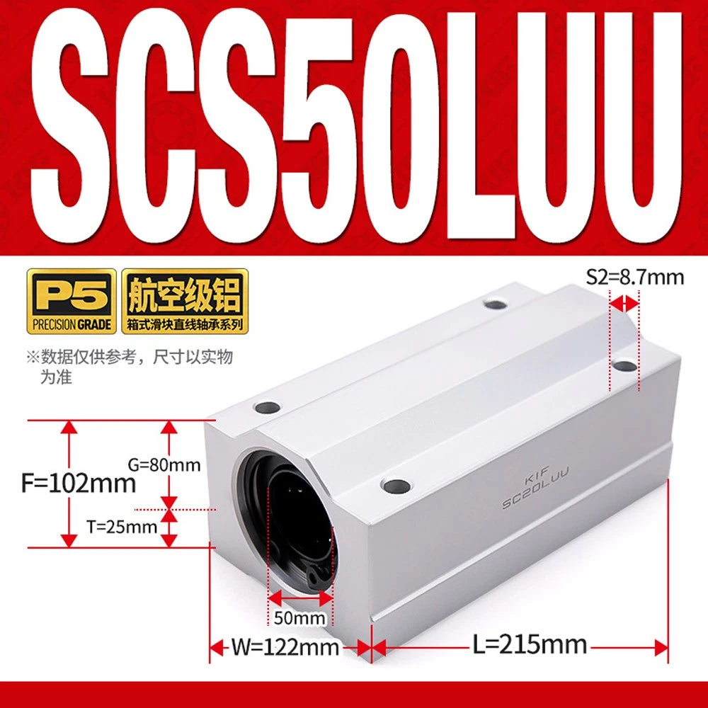 SCS/SBR/TBR/SC-VUU Linear Motion Ball Bearings Diameter 8~60mm Slide Bushing CNC