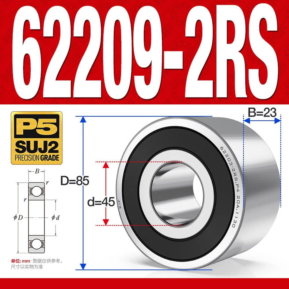 Thickening Deep Groove Ball Bearings 62200 62201 62202 62203 62204-62217 ZZ-RS