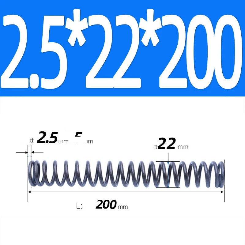 200mm Length Stainless Steel Compression Spring 2 - 4mm Pressure/ Coil Springs