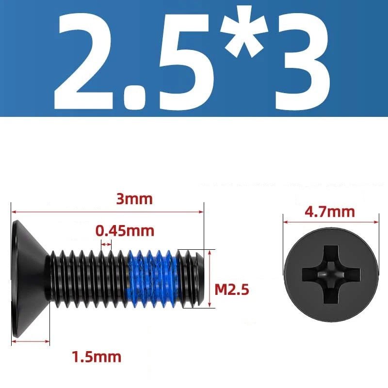 M1.2–M6 Phillips Flat Head Machine Screws | Carbon Steel | Black & Nickel Plated - HomeDIYer