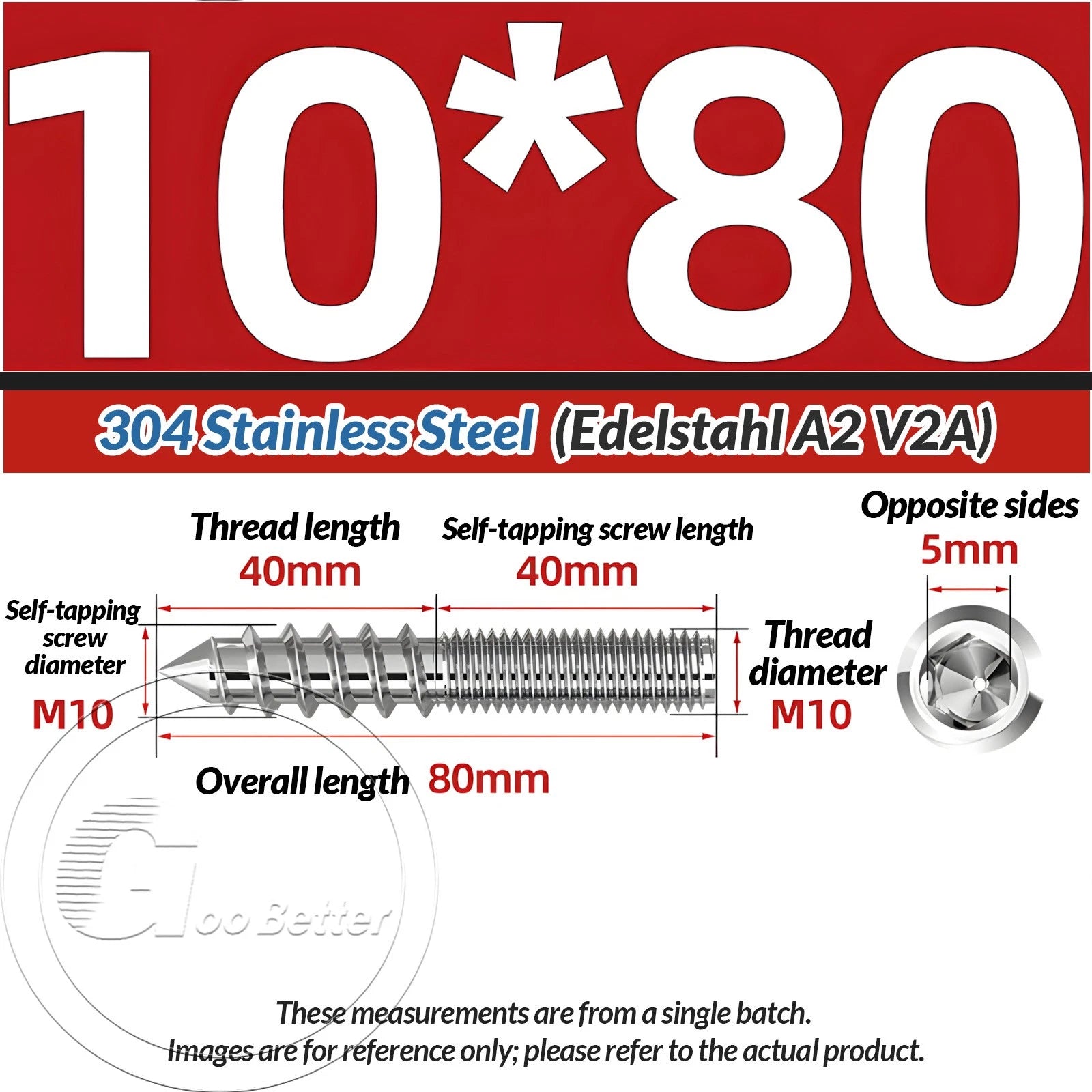 A2 Stainless Steel Hanger Bolts Dual Thread Dowel Screws M4–M12 for Furniture
