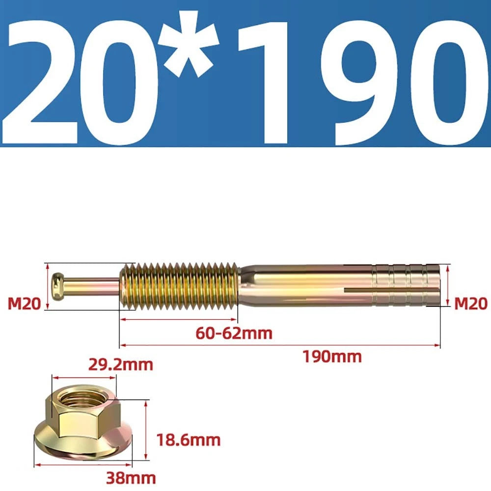 Carbon Steel Expansion Anchor Bolts — M6 to M24, 45mm to 250mm