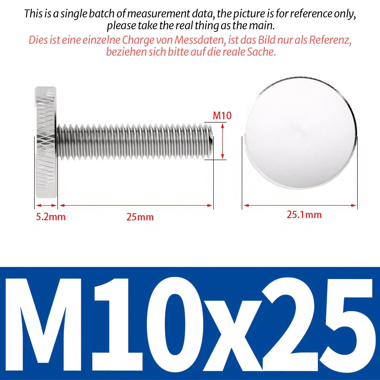 Knurled Thumb Screws Large Flat Head 304 A2 Stainless Steel M3 M4 M5 M6 M8 M10