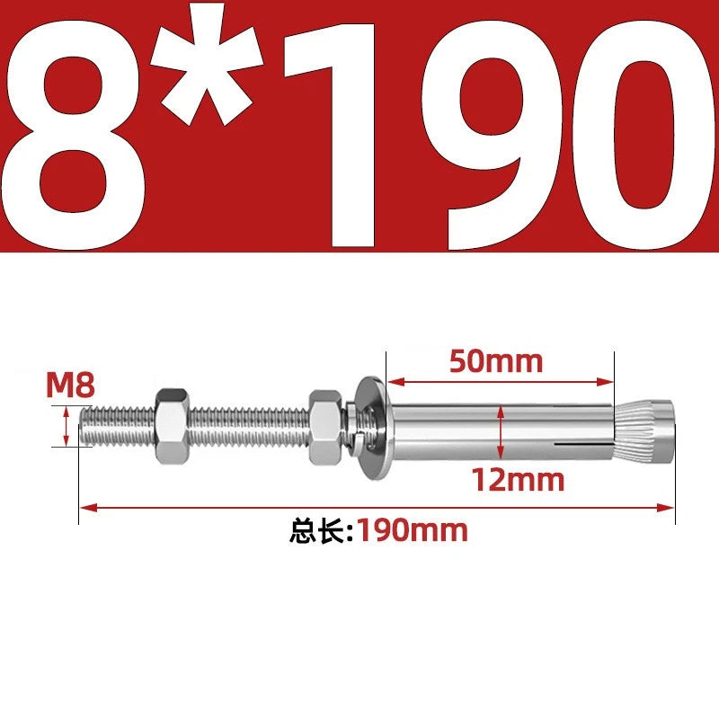 M6-M20 Stainless Steel Concrete Expansion Anchor Bolts – Extra Long