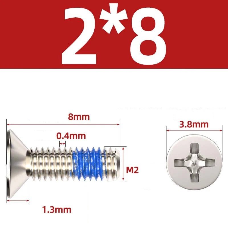 M1.2–M6 Phillips Flat Head Machine Screws | Carbon Steel | Black & Nickel Plated - HomeDIYer