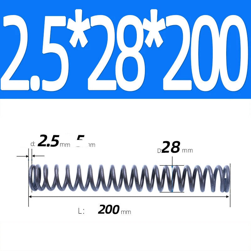 200mm Length Stainless Steel Compression Spring 2 - 4mm Pressure/ Coil Springs