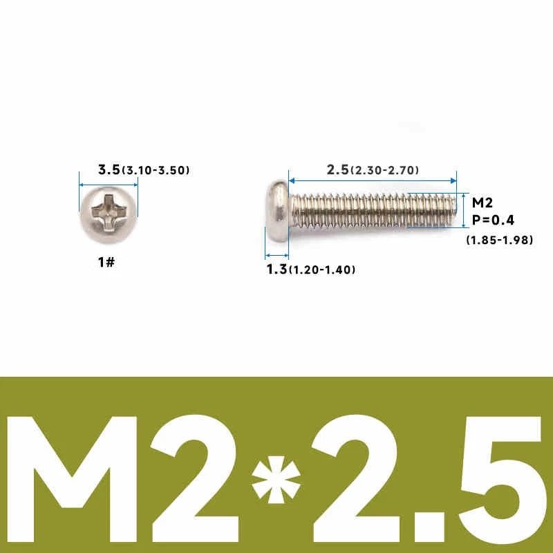 Phillips Pan Head Machine Screws – Carbon Steel M1 to M4, Multiple Lengths & Finishes - HomeDIYer