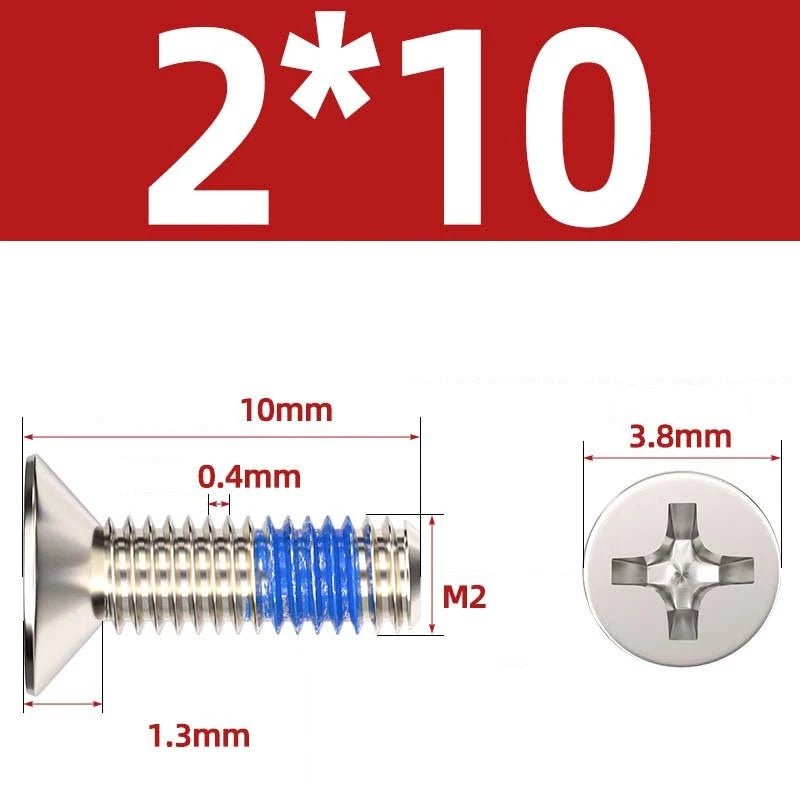 M1.2–M6 Phillips Flat Head Machine Screws | Carbon Steel | Black & Nickel Plated - HomeDIYer