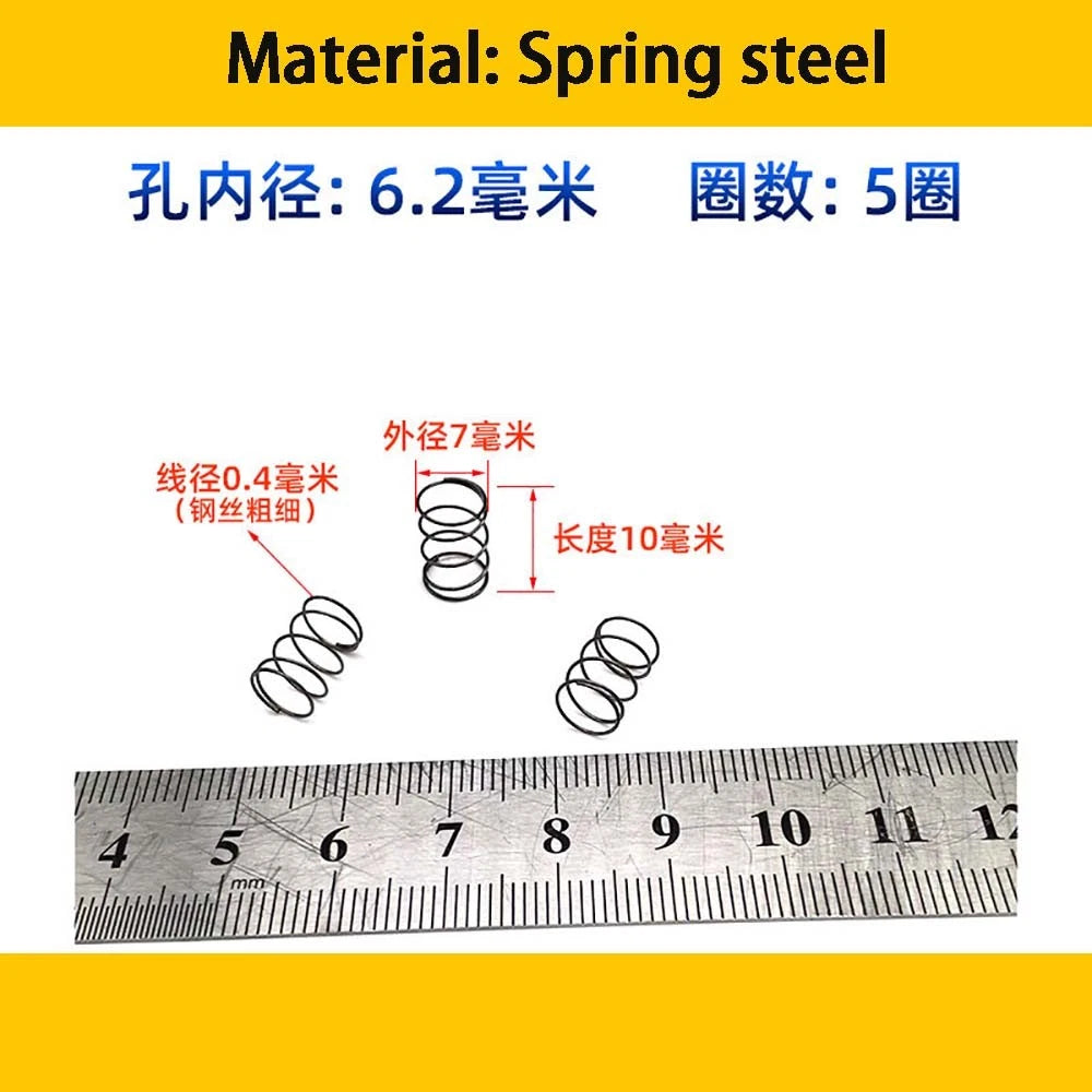 Spring Steel Small Compression Spring 0.2/0.3/0.4mm Wire Diameter 3-50mm Length