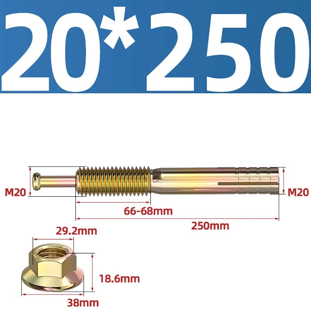 Carbon Steel Expansion Anchor Bolts — M6 to M24, 45mm to 250mm
