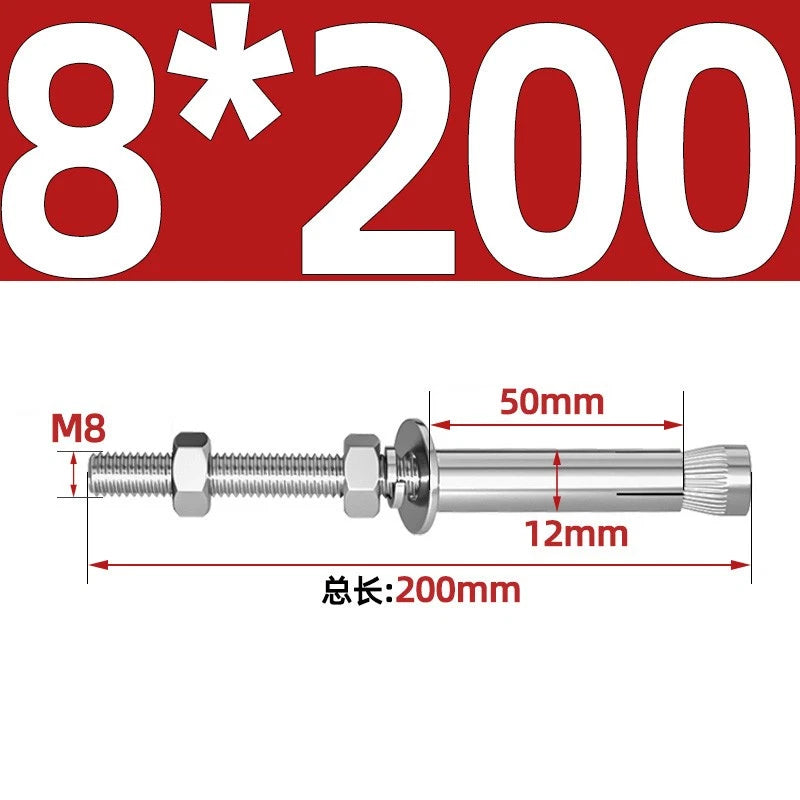 M6-M20 Stainless Steel Concrete Expansion Anchor Bolts – Extra Long
