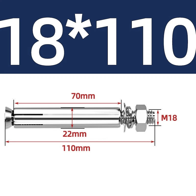 M6-M20 Stainless Steel Concrete Expansion Anchor Bolts – Extra Long
