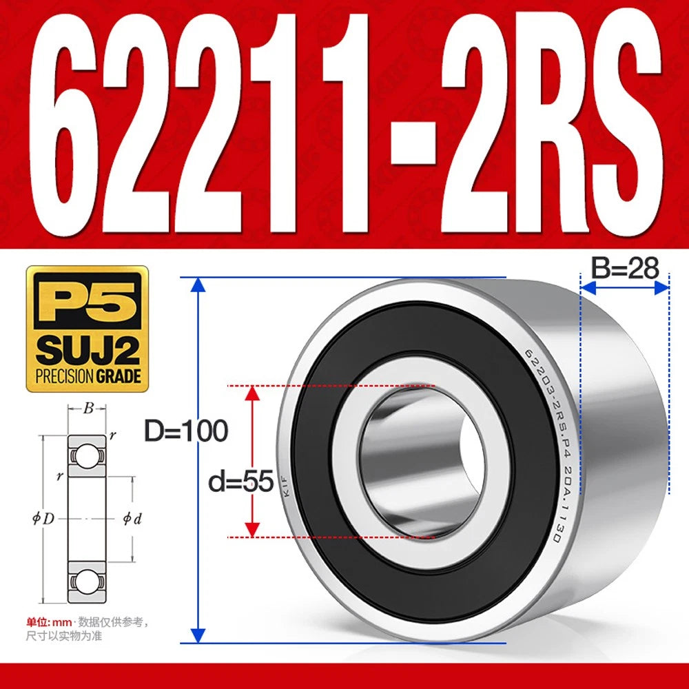 Thickening Deep Groove Ball Bearings 62200 62201 62202 62203 62204-62217 ZZ-RS