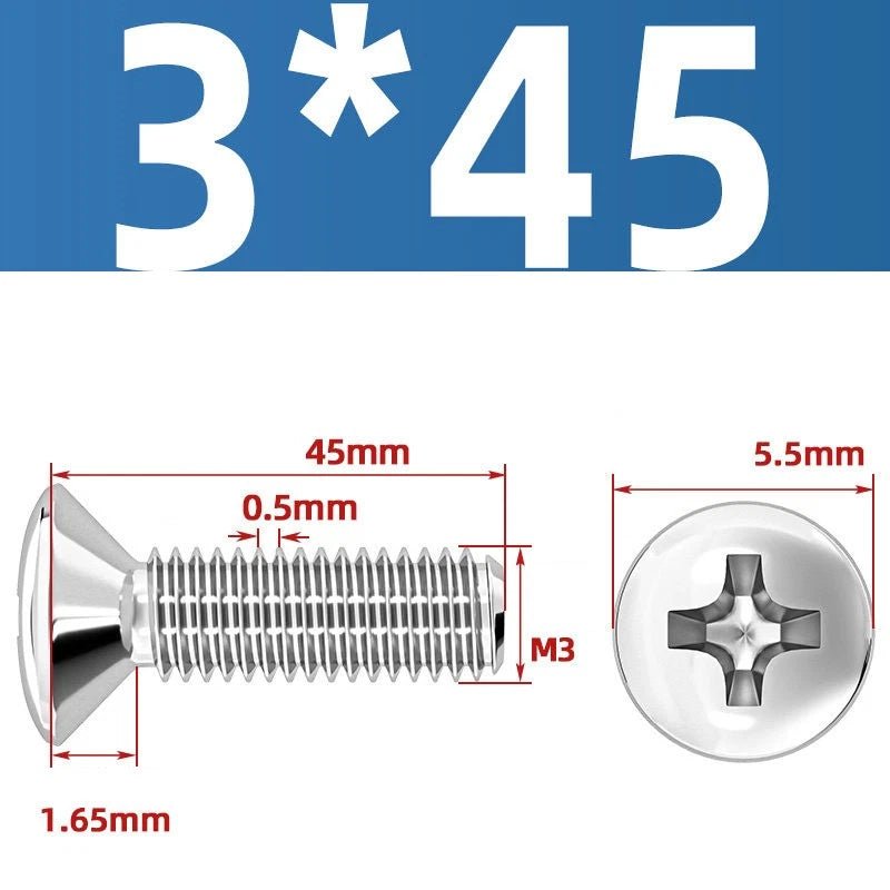 Phillips Oval Head Machine Screws Stainless Steel — M1.6 to M10, All Sizes - HomeDIYer