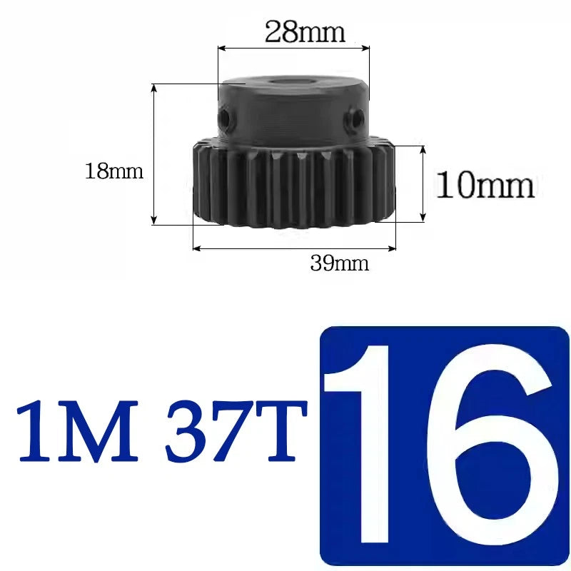 Spur Gears 1 Mod Transmission Gear With Step 45# Steel Pinion Motor Gear 30T~44T
