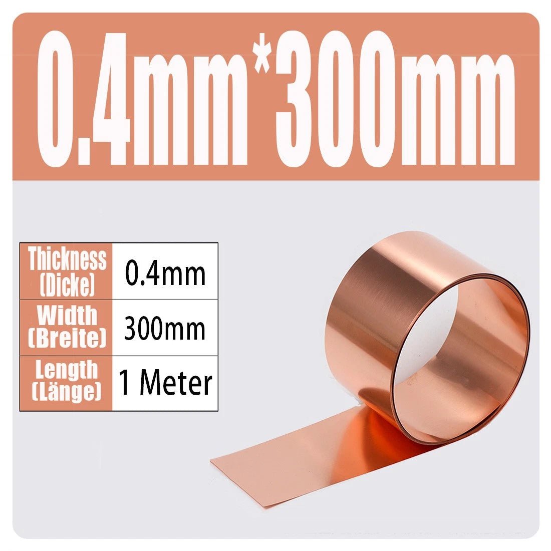 99.9% Flexible Pure Cu Metal Foil Plate Strip 0.01~1mm Thick Copper Sheet Roll