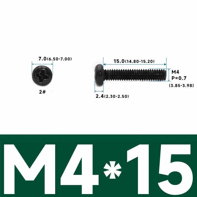 Phillips Pan Head Machine Screws – Carbon Steel M1 to M4, Multiple Lengths & Finishes - HomeDIYer