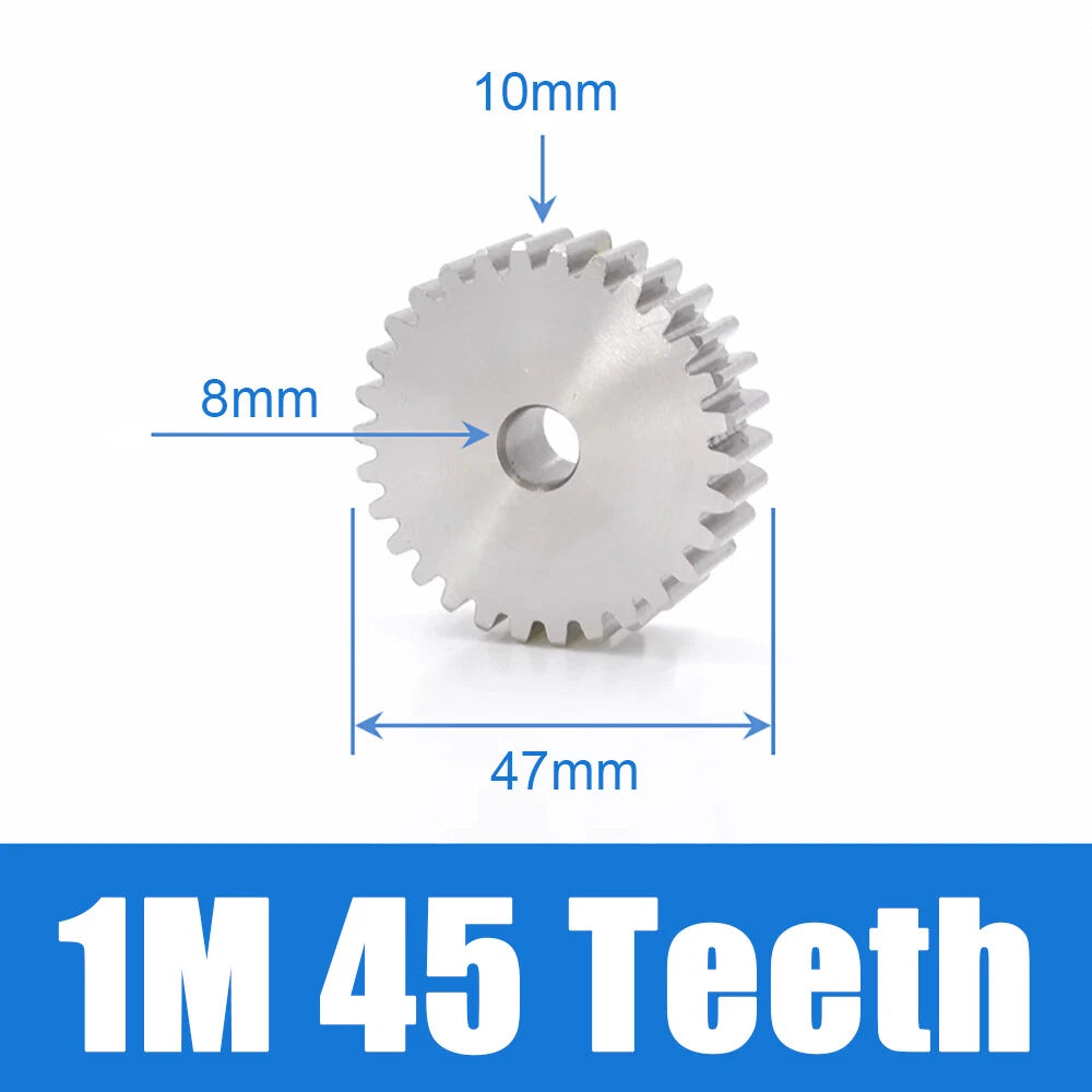1/1.5/2 Mod 12~120 Teeth, Flat Gear Cylindrical Gear, Spur Gears Stainless Steel