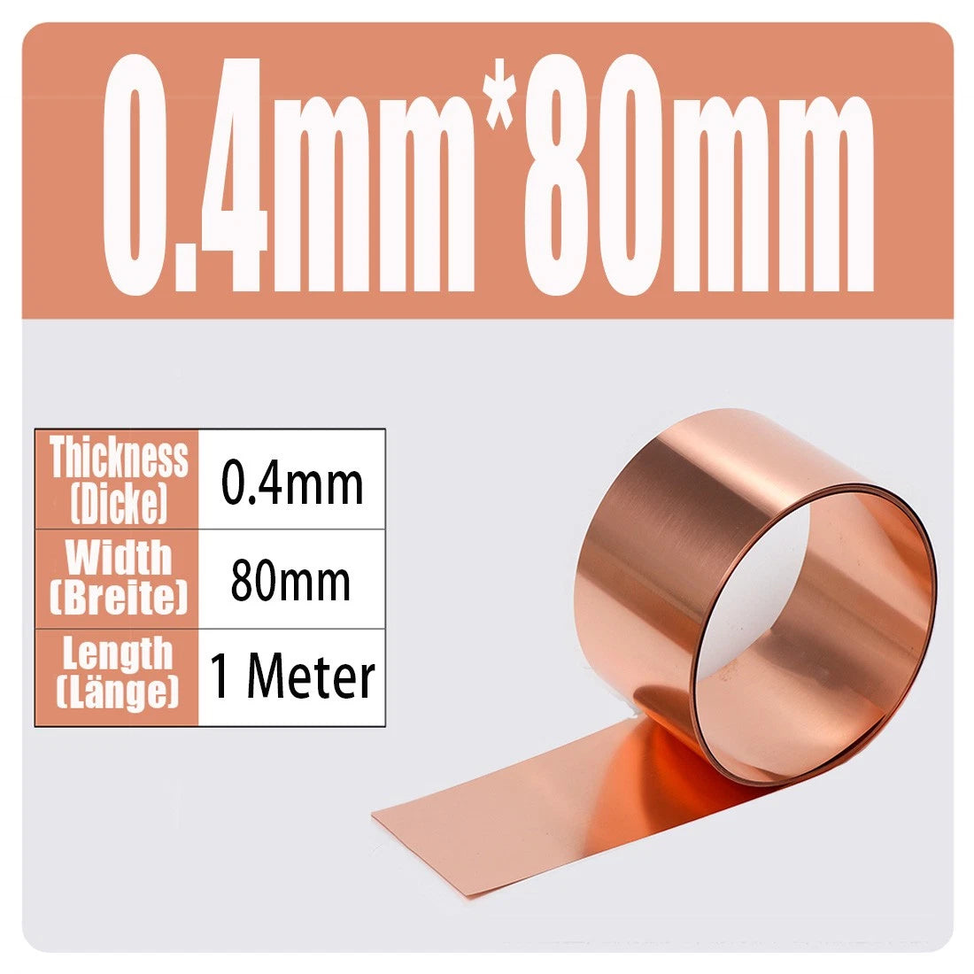 99.9% Flexible Pure Cu Metal Foil Plate Strip 0.01~1mm Thick Copper Sheet Roll