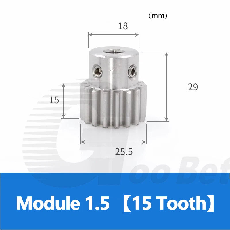 Mod 0.5 1 1.5 2 Precision Spur Gear Stainless Steel with Hub 12 Tooth - 60 Tooth