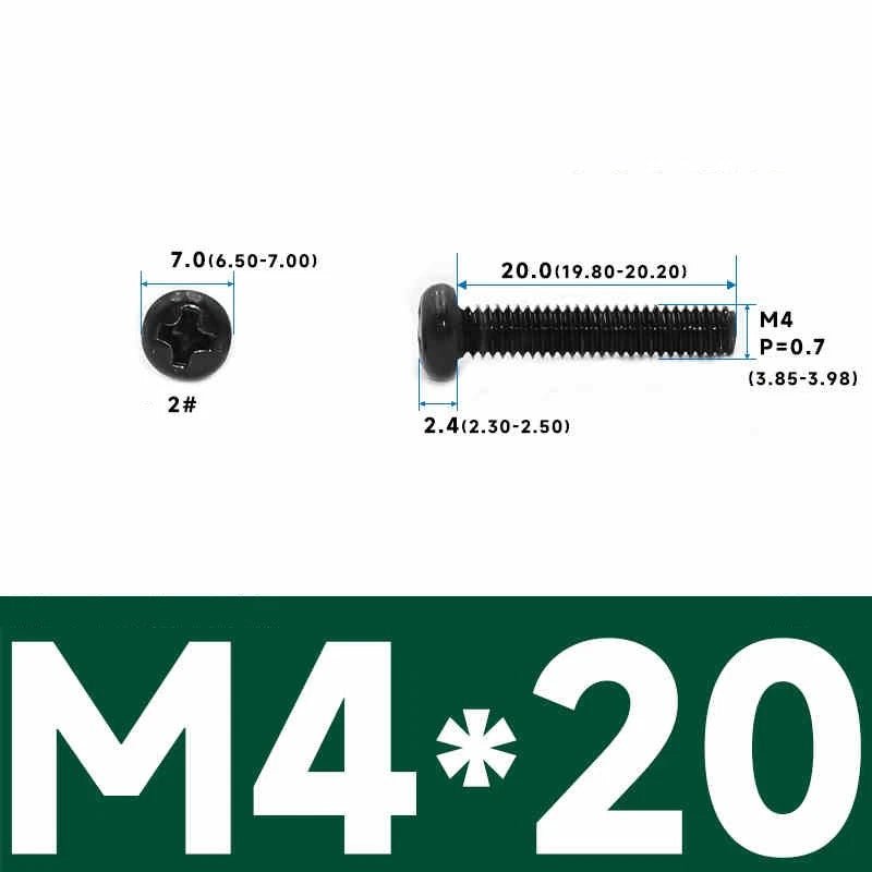 Phillips Pan Head Machine Screws – Carbon Steel M1 to M4, Multiple Lengths & Finishes - HomeDIYer