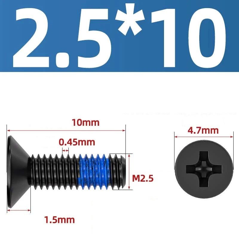 M1.2–M6 Phillips Flat Head Machine Screws | Carbon Steel | Black & Nickel Plated - HomeDIYer