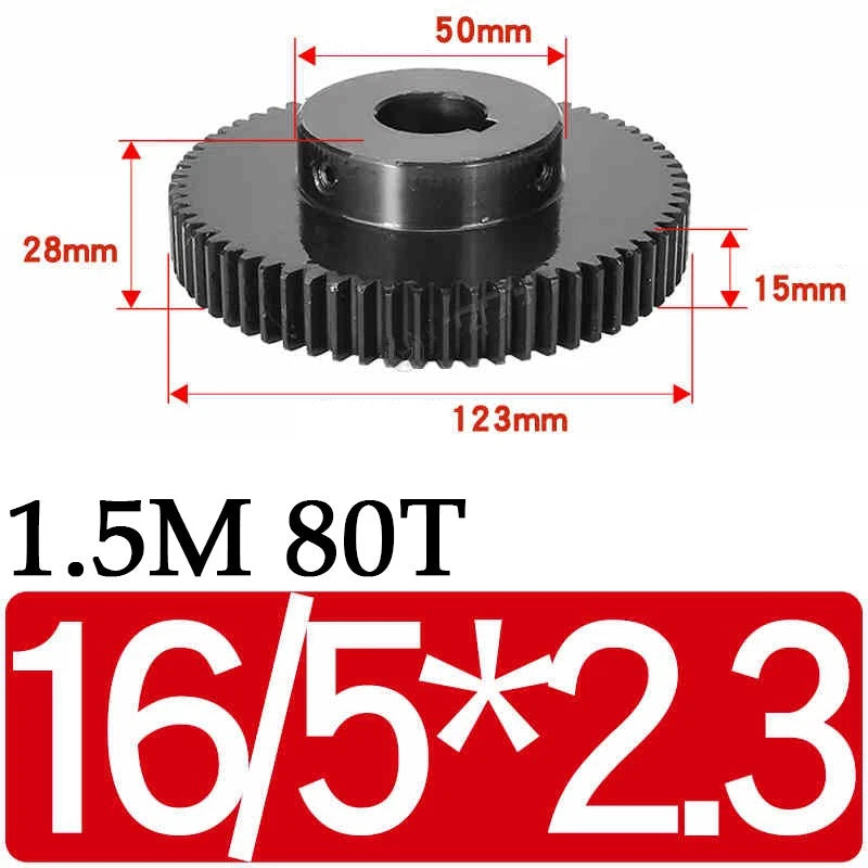 Spur Gears 1.5 Mod Transmission Gear With Step 45#Steel Pinion Motor Gear 30/80T