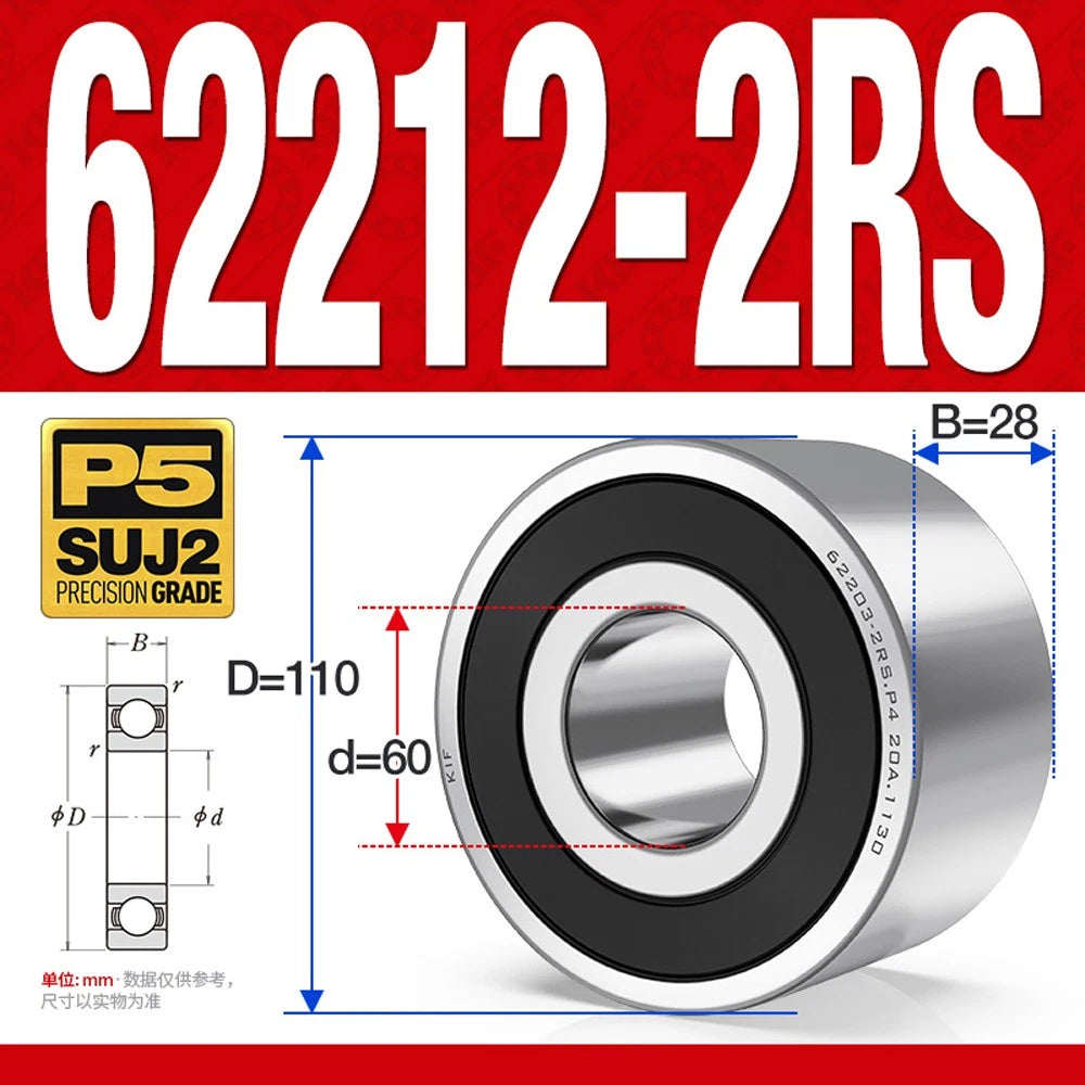 Thickening Deep Groove Ball Bearings 62200 62201 62202 62203 62204-62217 ZZ-RS