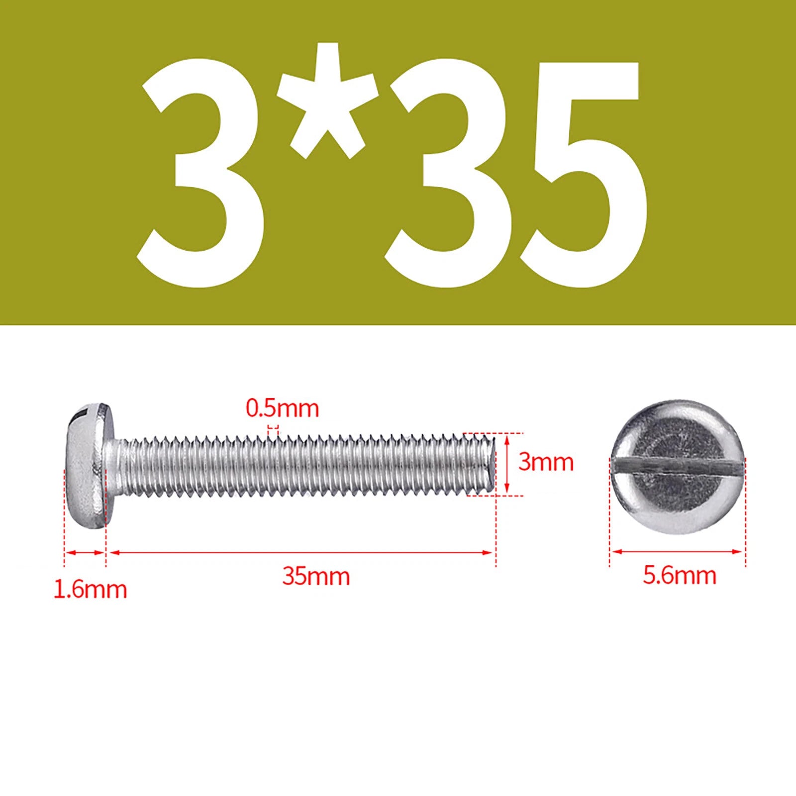 M1.6 to M10 Slotted Cheese Head Machine Screws | A2 Stainless Steel DIN 84
