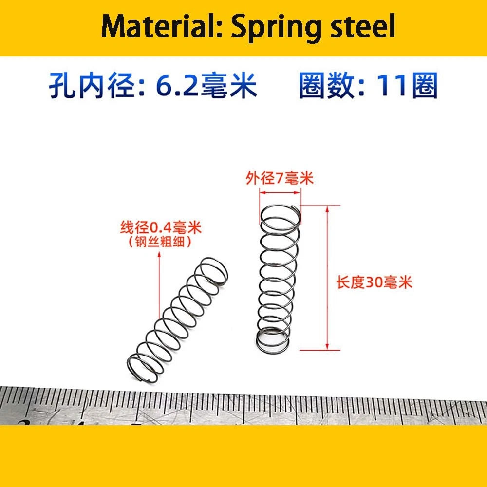 Spring Steel Small Compression Spring 0.2/0.3/0.4mm Wire Diameter 3-50mm Length
