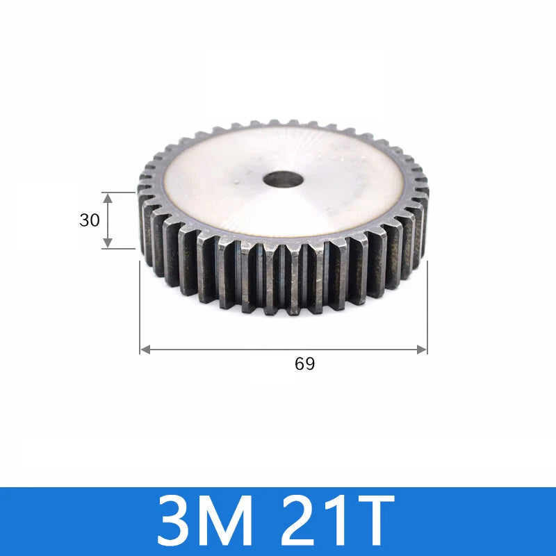 Spur Gears Pinion Gear 1.5/2.5/3/4/5 Mod Transmission Gears 45# Steel Flat Gears