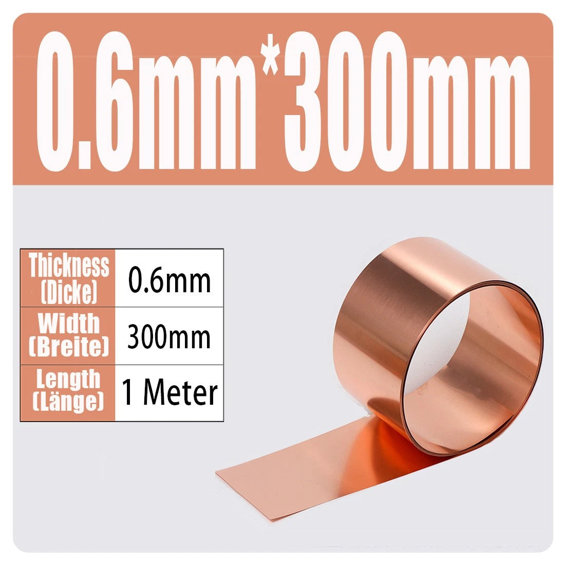 99.9% Flexible Pure Cu Metal Foil Plate Strip 0.01~1mm Thick Copper Sheet Roll