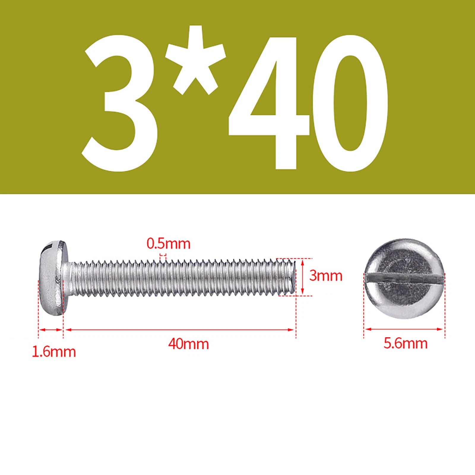 M1.6 to M10 Slotted Cheese Head Machine Screws | A2 Stainless Steel DIN 84