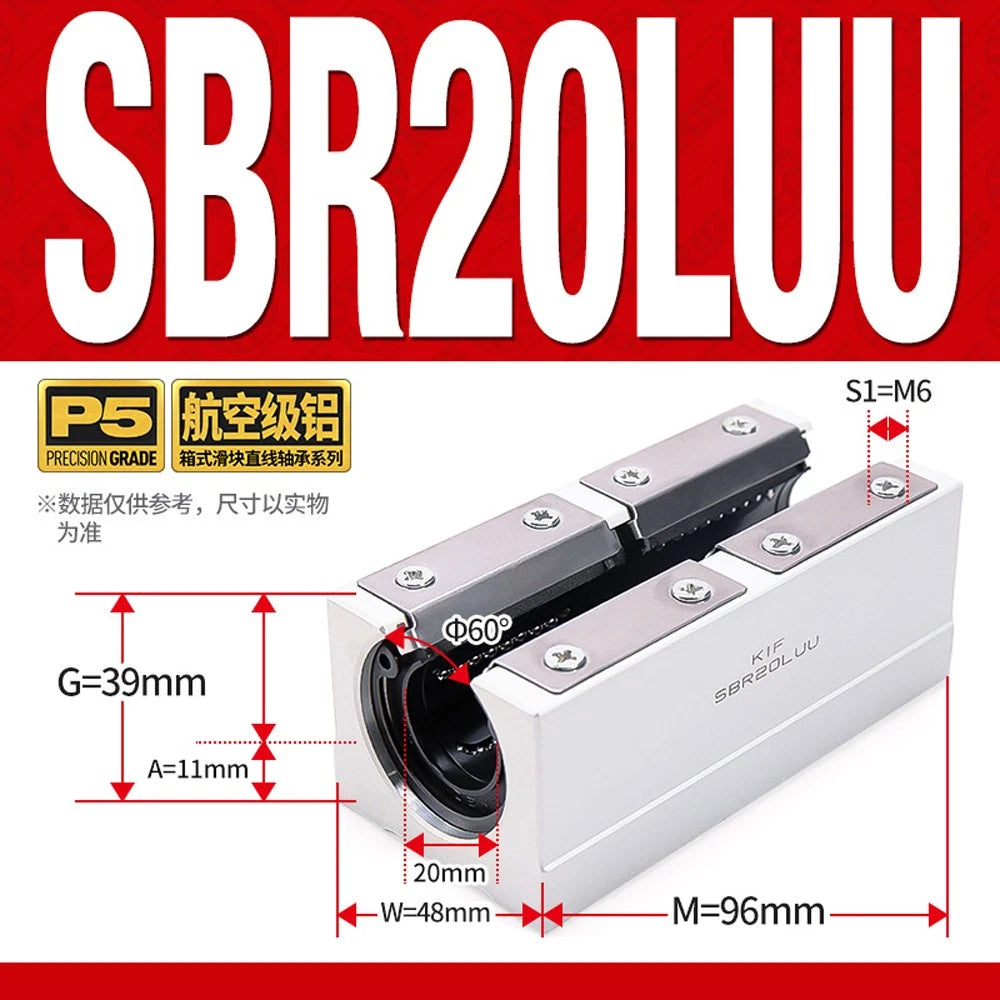 SCS/SBR/TBR/SC-VUU Linear Motion Ball Bearings Diameter 8~60mm Slide Bushing CNC