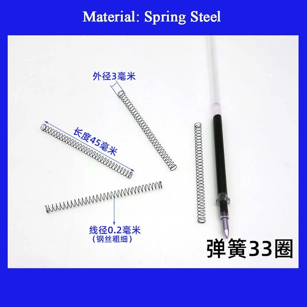 Spring Steel Small Compression Spring 0.2/0.3/0.4mm Wire Diameter 3-50mm Length
