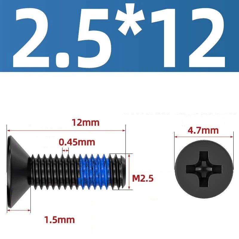 M1.2–M6 Phillips Flat Head Machine Screws | Carbon Steel | Black & Nickel Plated - HomeDIYer
