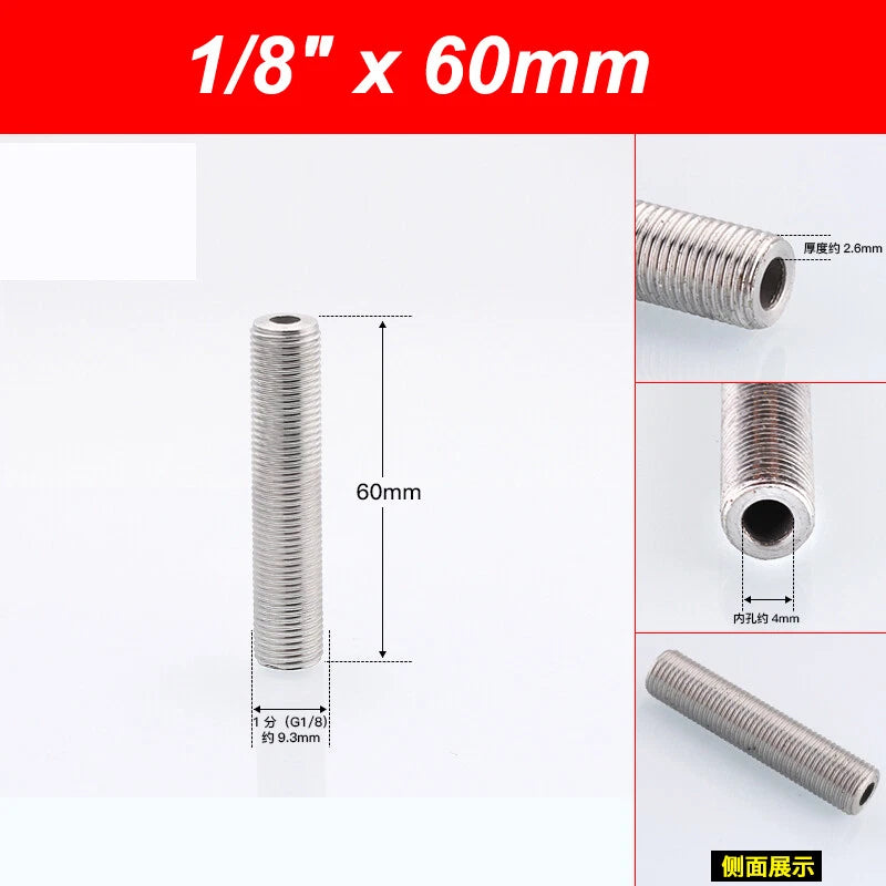 A2 Stainless Steel Male Threaded Rod Connector Stud — Pipe Fitting Bar