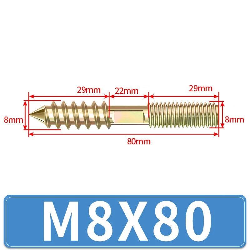 Galvanized Double-Ended Threaded Studs M4 M5 M6 M8 M10, Fully & Half Thread