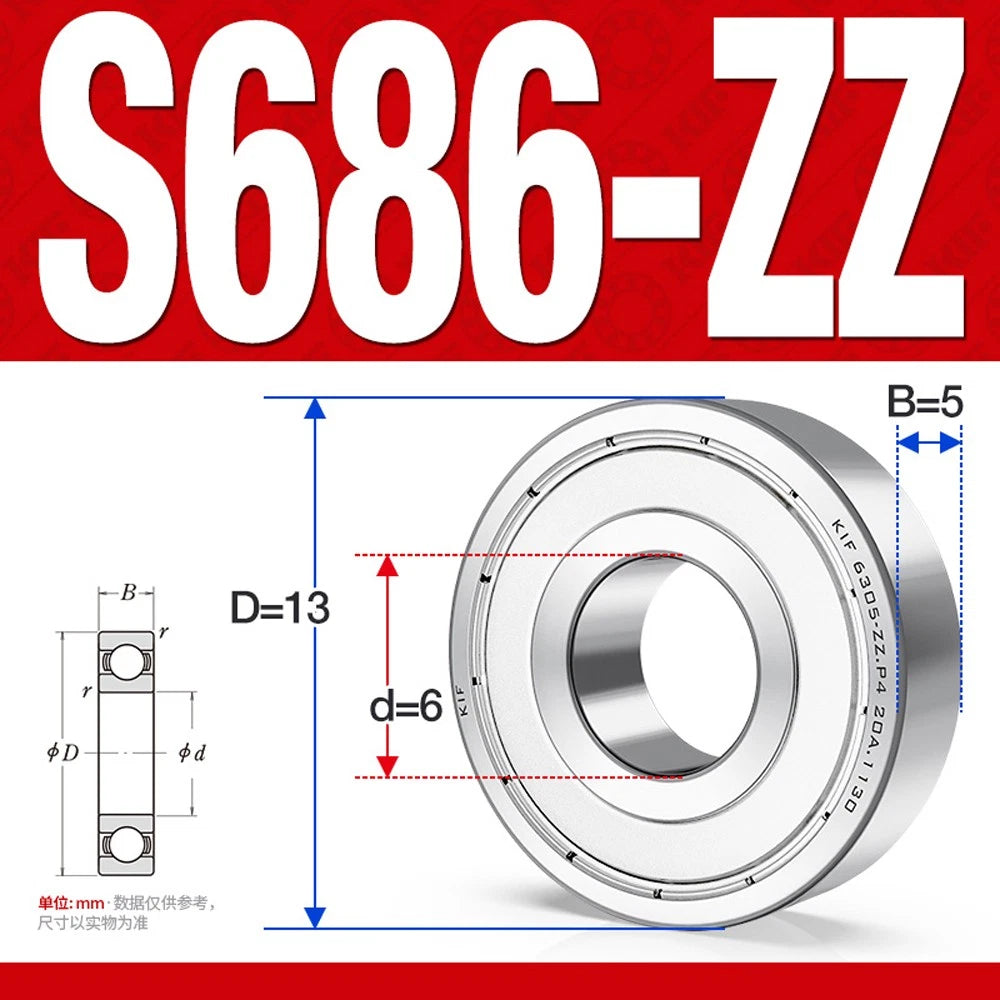 Stainless Steel Mini Deep Groove Ball Bearing Small Bearings Inner Dia-Ø 2mm-9mm