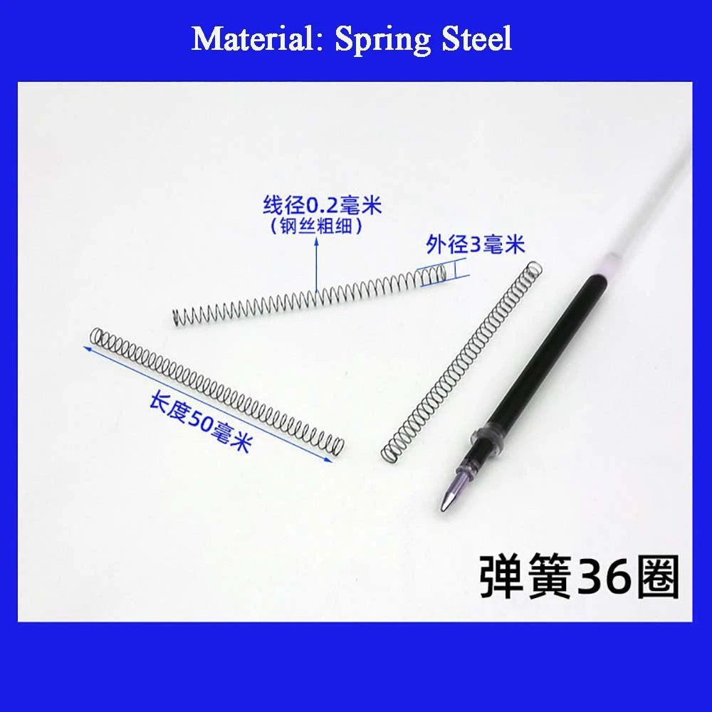 Spring Steel Small Compression Spring 0.2/0.3/0.4mm Wire Diameter 3-50mm Length