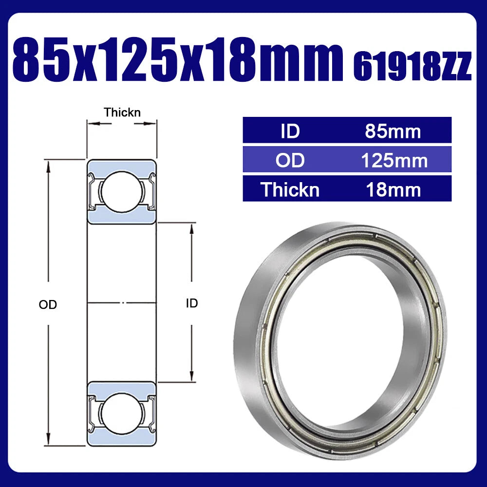 Thin Wall Bearings Deep Groove Ball Bearing ZZ or RZ, Sealed, - Models Complete