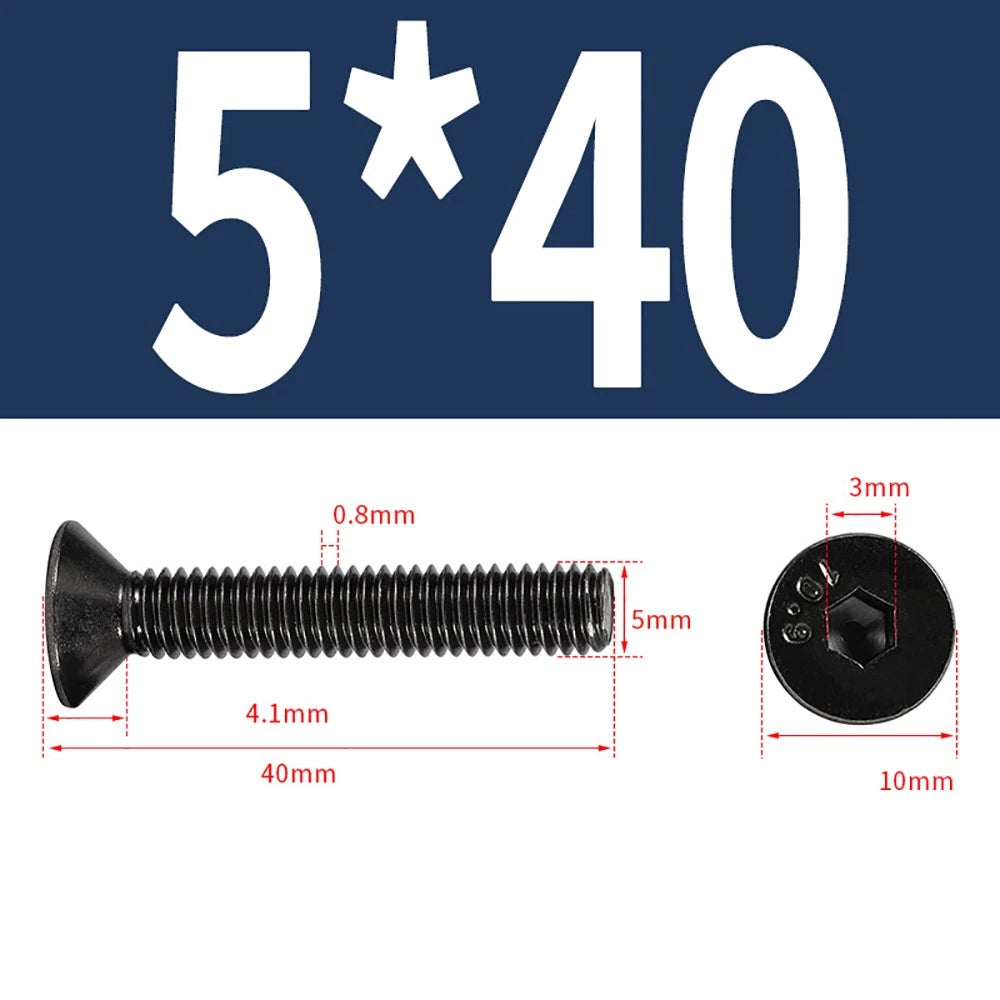 M2-M6 Countersunk Socket Head Cap Screws – Grade 10.9 Alloy Steel