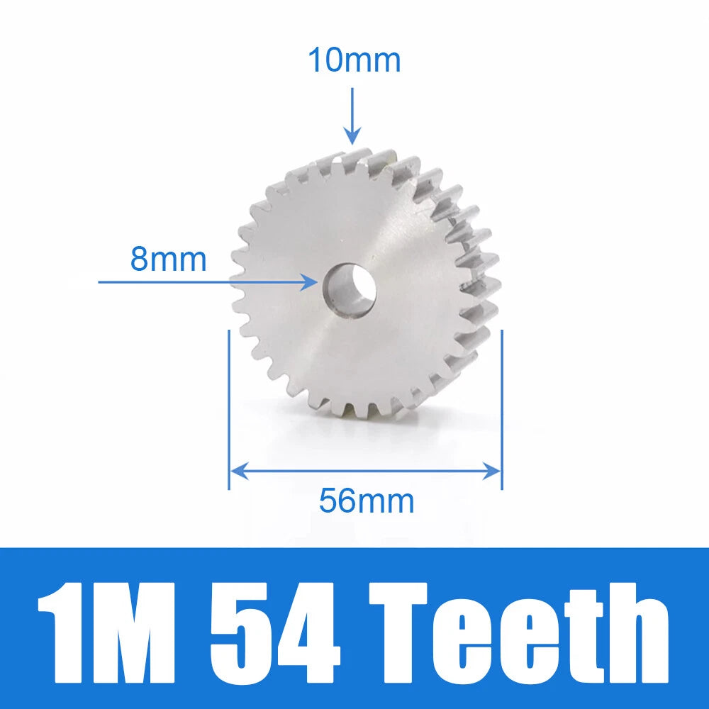 1/1.5/2 Mod 12~120 Teeth, Flat Gear Cylindrical Gear, Spur Gears Stainless Steel