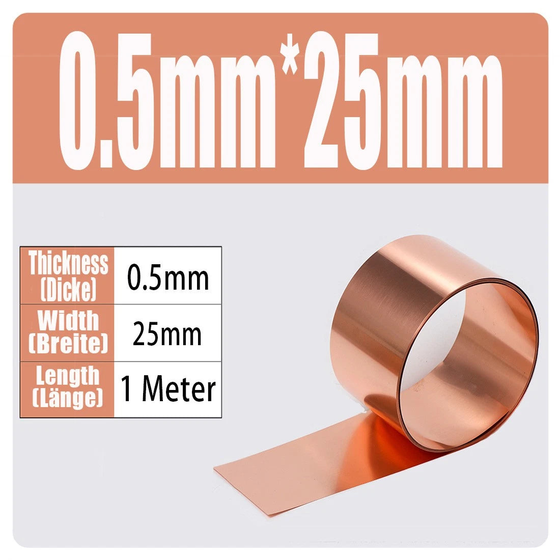 99.9% Flexible Pure Cu Metal Foil Plate Strip 0.01~1mm Thick Copper Sheet Roll