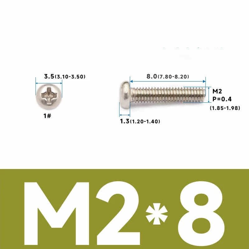 Phillips Pan Head Machine Screws – Carbon Steel M1 to M4, Multiple Lengths & Finishes - HomeDIYer