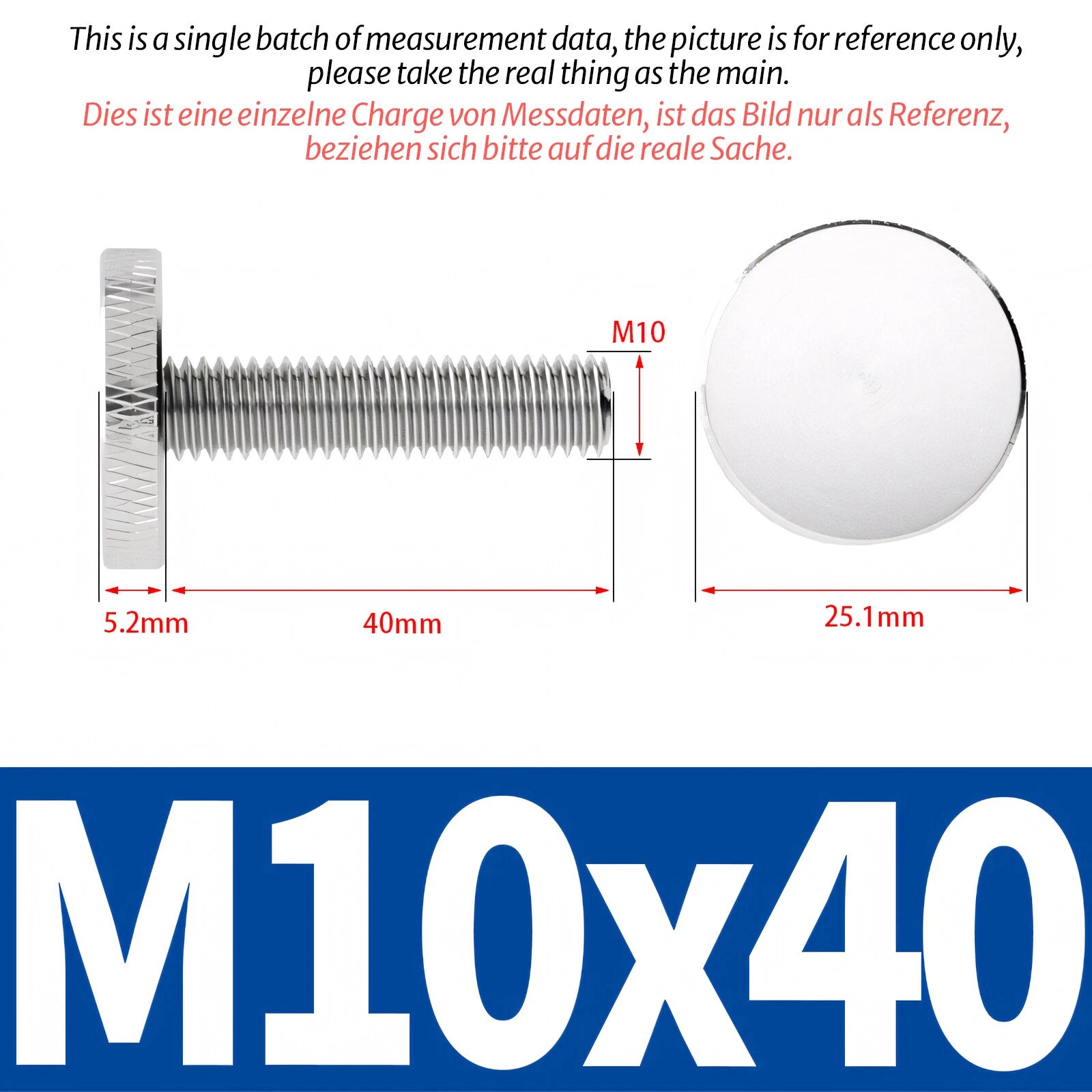 Knurled Thumb Screws with Large Flat Head — A2 Stainless Steel & Galvanized, M3 to M10