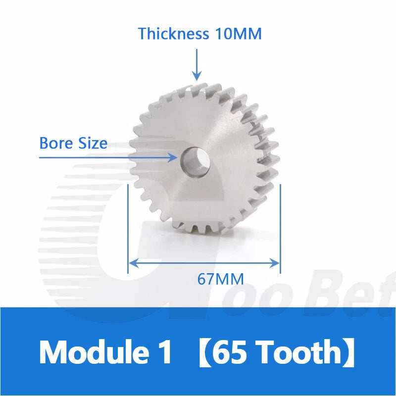 Spur Gear Stainless Steel Module 1 1.5 2 Motor Pinion 12 to 100 Tooth Flat Gear