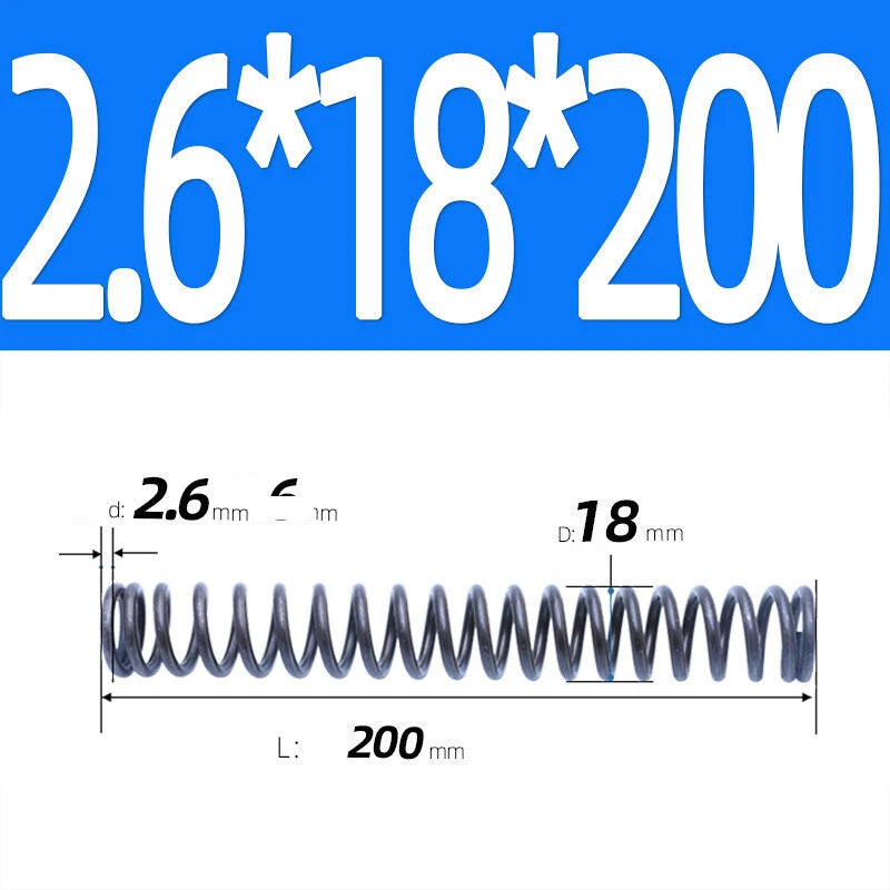 200mm Length Stainless Steel Compression Spring 2 - 4mm Pressure/ Coil Springs