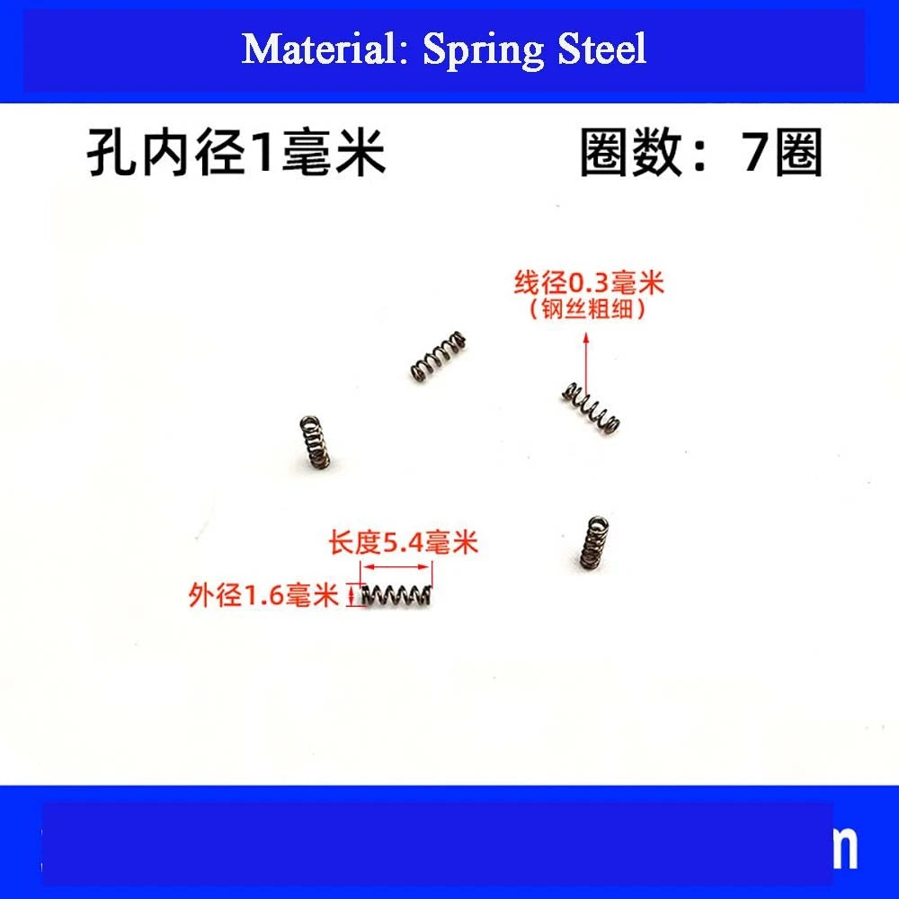 Spring Steel Small Compression Spring 0.2/0.3/0.4mm Wire Diameter 3-50mm Length